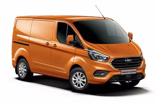 cheap van lease deals available on orange glow Ford Transit Custom