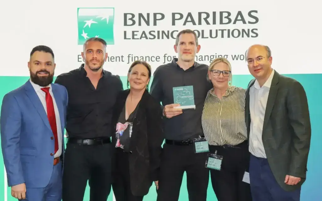Jon Lewis and BNP Partners accepting ELS Award from BNP